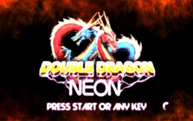 Double Dragon Neon Title Screen